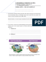 Lembar Kerja Siswa - Organisasi Kehidupan