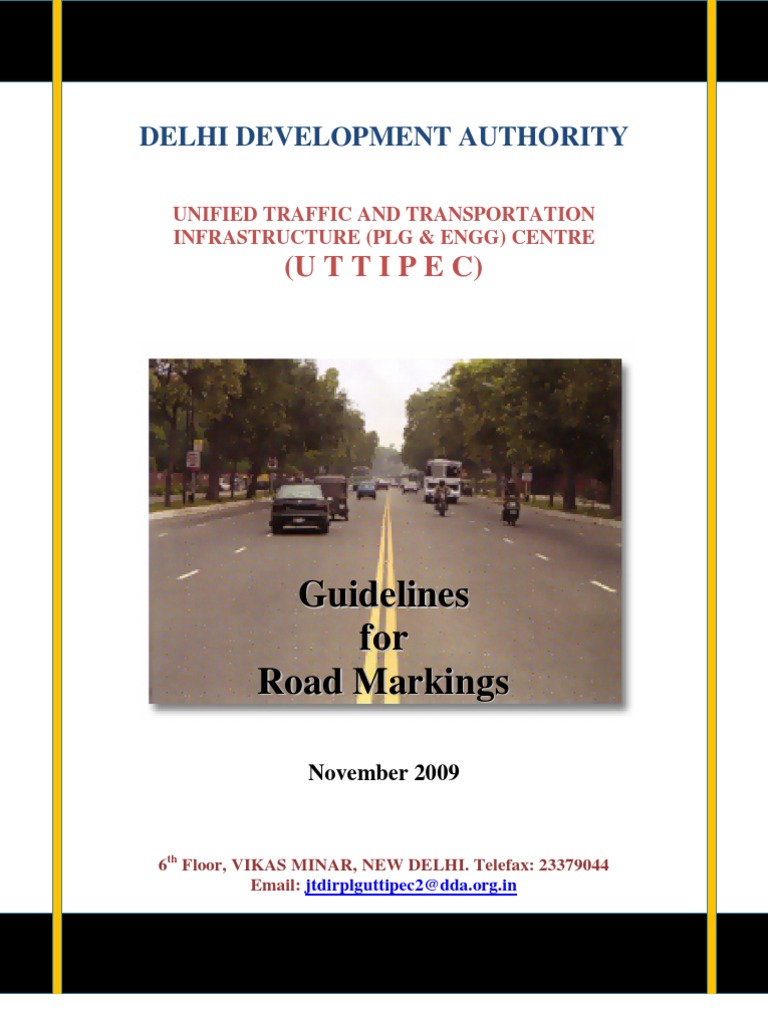 Guidelines for Road Markings in India | PDF | Traffic | Pedestrian Crossing