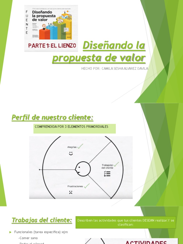 Propuesta de Valor y Perfil del Cliente | PDF | Finanzas y dinero