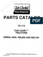 Cub Cadet 71,102,122,123 Parts Manual