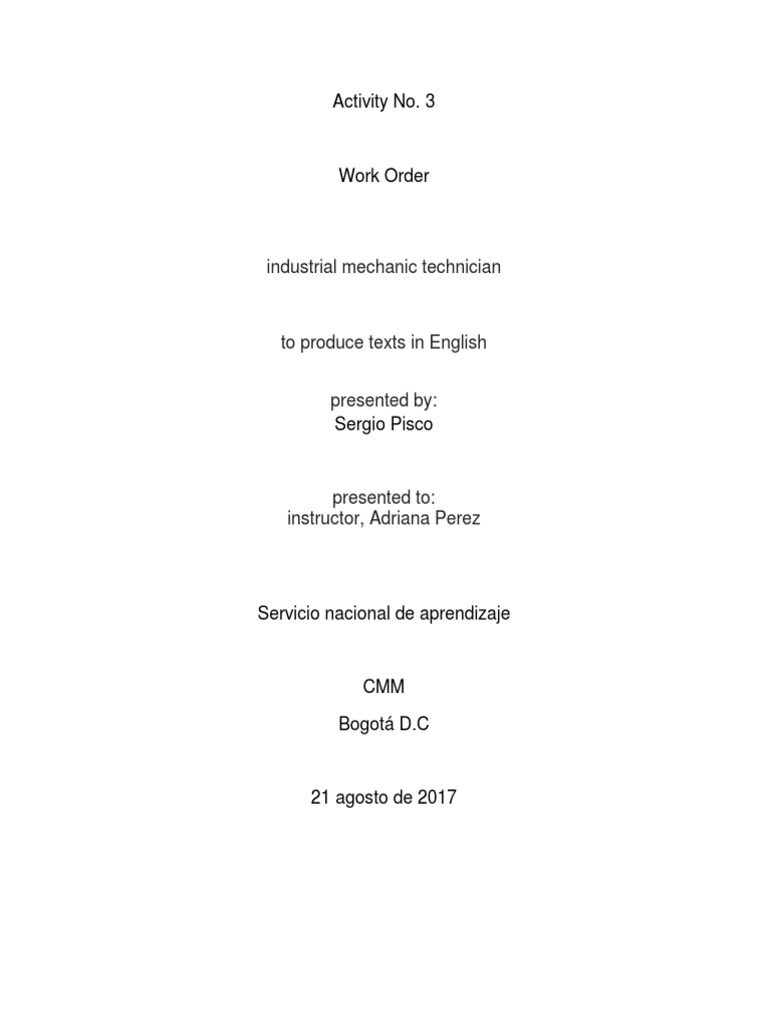 Activity No. 3 Industrial Mechanic Technician PDF