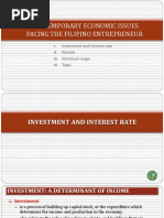 Contemporary Economic Issues Facing The Filipino Entrepreneur