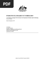 Poisons Standard October 2019 Overview | PDF | Chemicals