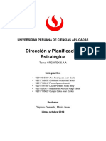 Entregable 3 - Dirección y Planificación Estratégica - CREDITEX S.A.A.