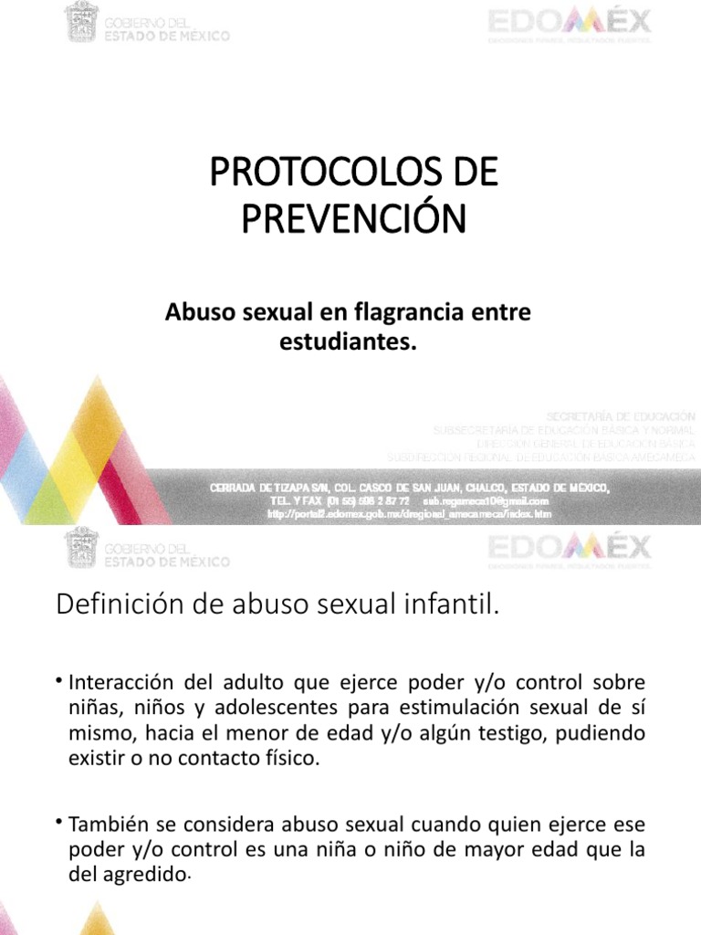 Protocolo de Prevención: Abuso Sexual Escolar | PDF | Abuso sexual ...