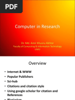 Computer in Research: Dr. Md. Amir Khusru Akhtar