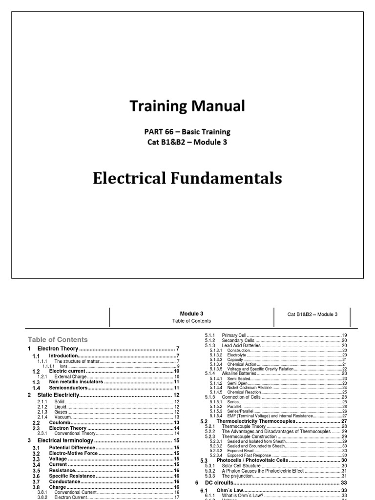 Electrical Fundamentals Overview | PDF | Electric Current | Atoms
