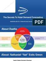 The Secrets To Hotel Demand Forecasting: WEDNESDAY, MAY 27th - 9:00AM (PDT) Duetto Educational Series