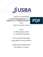 La Postmodernidad y La Ética Cristiana A Comienzos Del Siglo Xxi