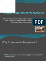 Procurement, in Terms of Project Management, Is When You Need To Purchase, Rent or Contract With Some External Resource To Meet Your Project Goal