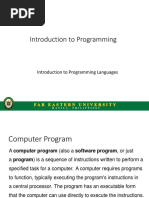 Introduction To Programming Languages