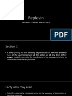 Replevin: (Sections 1-2, Rule 60, Rules of Court)