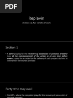 Replevin: (Sections 1-2, Rule 60, Rules of Court)