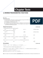 Online Chapter Tests: 2. Inverse Trigonometric Functions