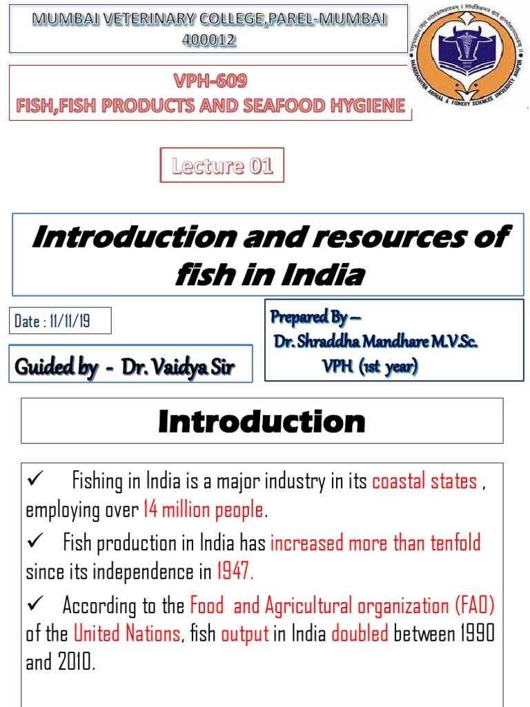 Introduction and Resources of Fish in India | PDF | Edible Fish | Fishery