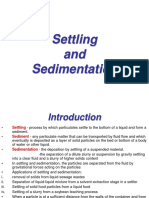 Settling and Sedimentation: Particle Movement and Hindered Settling