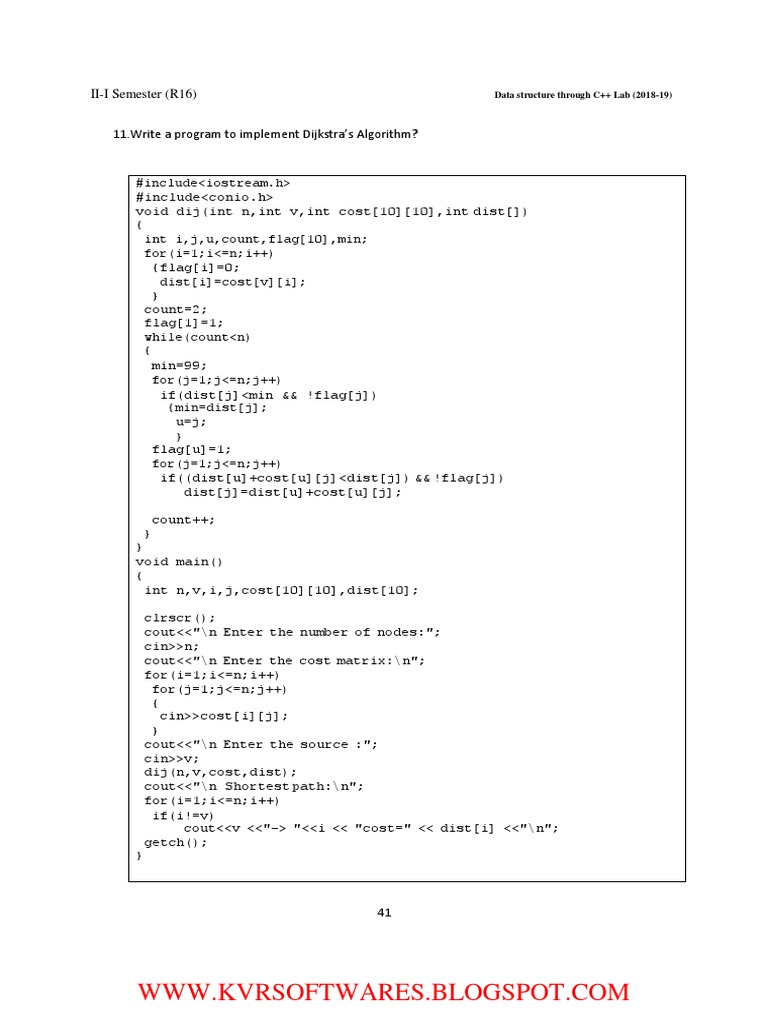 Data Structure Through C++ Lab (201819) PDF