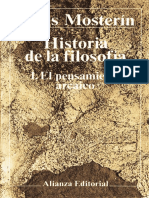 Historia de la Filosofia 1 - El pensamiento arcaico - Mosterin.pdf