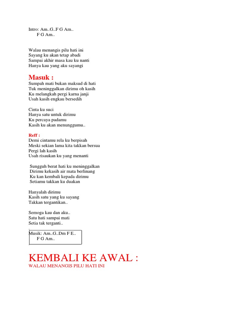 Lirik Satu Hati Sampai Mati Pdf