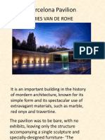Barcelona Pavilion: Mies Van de Rohe