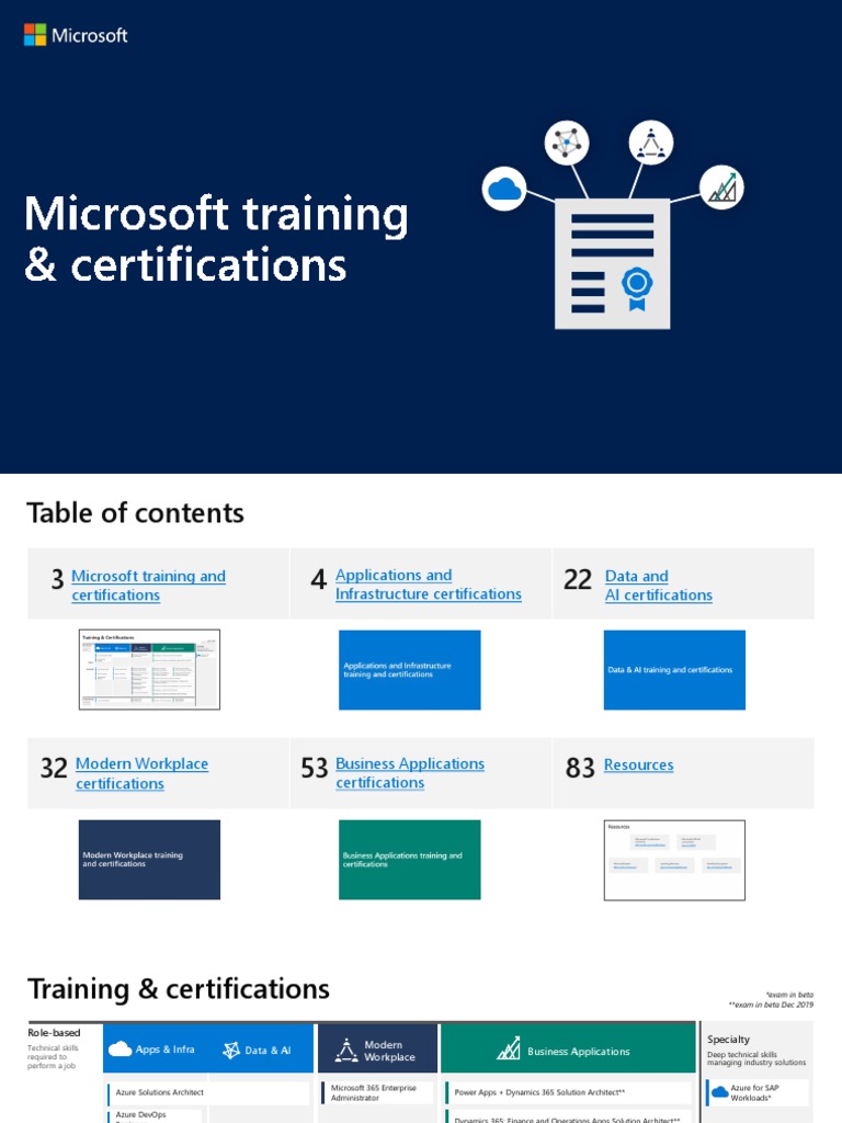 Microsoft Azure Training & Certifications Guide | PDF | Microsoft Azure ...