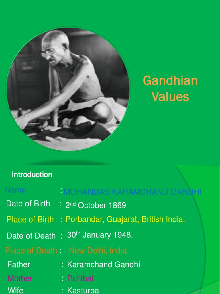 Gandhian Values | PDF | Mahatma Gandhi | Nonviolence