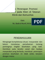 Strategi Penerapan Promosi Kesehatan Pada Klien D