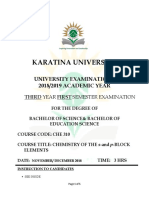 Karatina University: University Examinations 2018/2019 ACADEMIC YEAR
