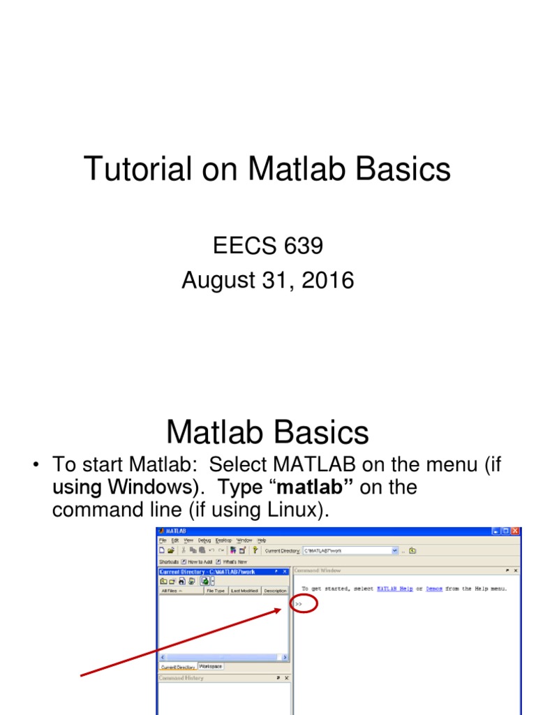 Matlab Tutorial | PDF | Matrix (Mathematics) | System Of Linear Equations
