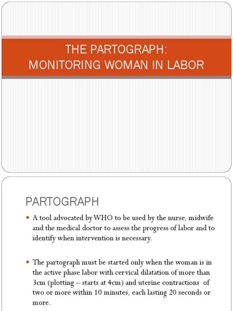 Partograph: Monitoring Labor Progress | PDF | Childbirth | Mammalian ...