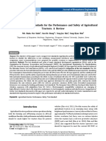 Comparison of Test Standards For The Performance and Safety of Agricultural Tractors: A Review