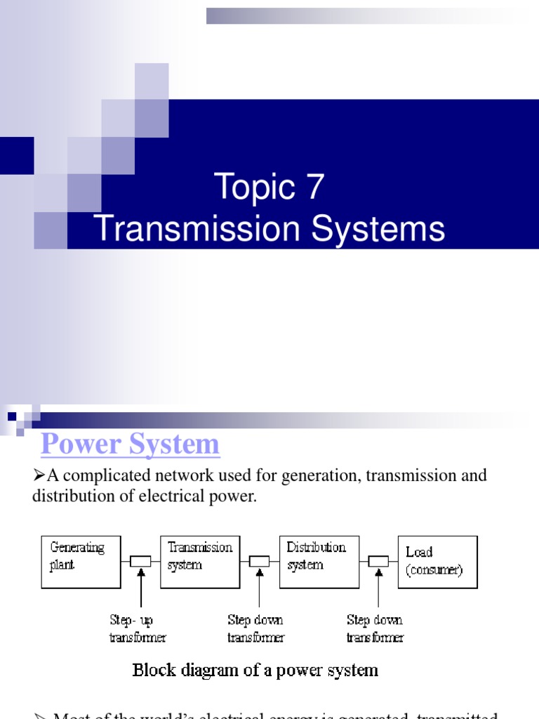 Overview of Power Transmission Systems | PDF | Electric Power ...