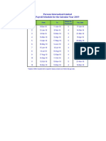 2019 Payroll Calendar PDF