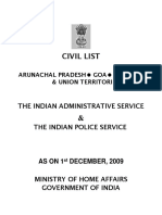 AGMU IAS IPS Civil Lists As On 1.12.2009 PDF