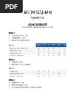 Jason Statham Diet Plan