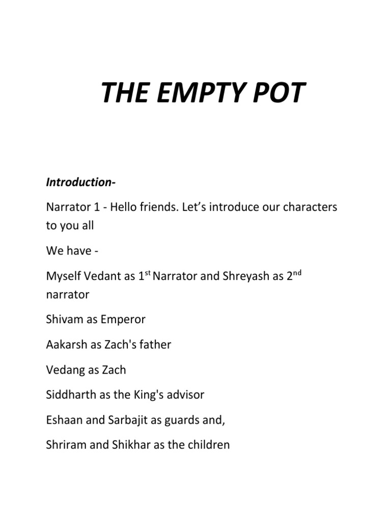 Empty Pot PDF