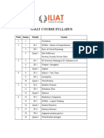 GMAT Course Syllabus