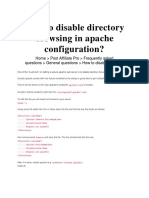 How to Disable Directory Browsing in Apache Configuration