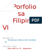 Porfolio Sa Filipino VI: Punzalan, Paulrick Andrew B