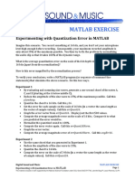 Matlab Exercise: Experimenting With Quantization Error in MATLAB