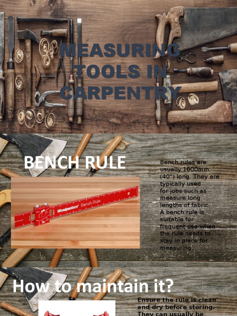Measuring Tools in Carpentry PDF Tools Industrial Processes