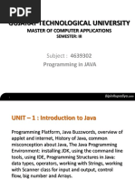 JAVA Unit 1