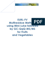 Eurl-Fv Multires Idue Method Using Mini-Luke Followed by Gc-Qqq-Ms/Ms For Fruits and Vegetables