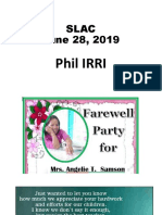 SLAC Phil IRRI June 28 2019