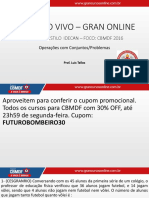 Aulas ao vivo sobre probabilidade e operações com conjuntos