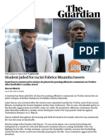 Guardian Student Jailed For Racist Fabrice Muamba Tweets - UK News - The Guardian