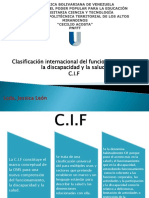 Clasificación Internacional Del Funcionamiento de La Discapacidad y La Salud. C.I.F