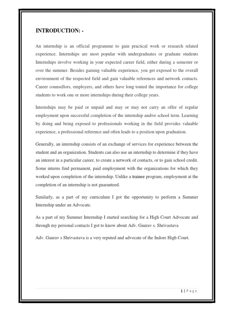 Summer Internship Experience 2019 | PDF | Internship | Job Hunting