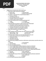 Test Questions Science