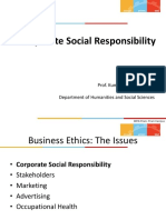 Corporate Social Responsibility: Prof. Kumar Neeraj Sachdev 6168-F Department of Humanities and Social Sciences